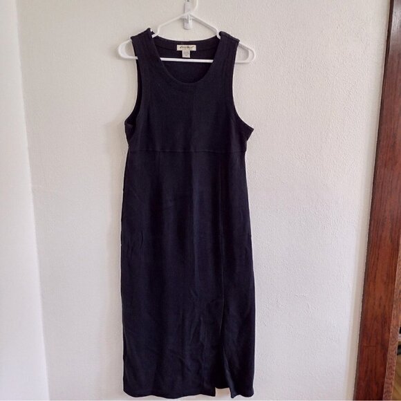 Eddie Bauer Dresses & Skirts - Vintage Eddie Bauer Dress Womens XS Cotton Stretchy Black Maxi Sleeveless